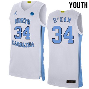 Youth North Carolina #34 Robbie O'Han White 2020 Stitch Jerseys 399751-330