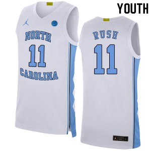 Youth North Carolina #11 Shea Rush White 2020 High School Jerseys 941770-847