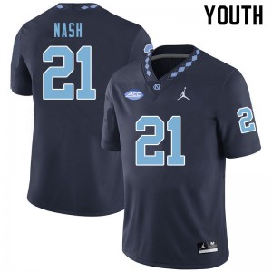 Youth Tar Heels #21 Dontavius Nash Navy Player Jerseys 415566-674