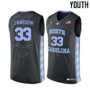 Youth North Carolina Tar Heels #33 Antawn Jamison Black Stitch Jersey 773057-945