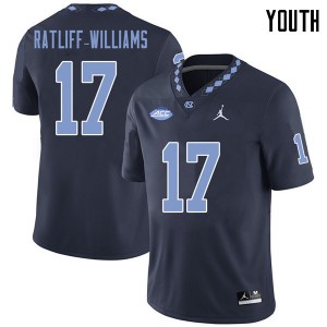 Youth North Carolina #17 Anthony Ratliff-Williams Navy Jordan Brand Official Jersey 705516-449