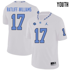Youth North Carolina #17 Anthony Ratliff-Williams White Jordan Brand University Jersey 875053-924