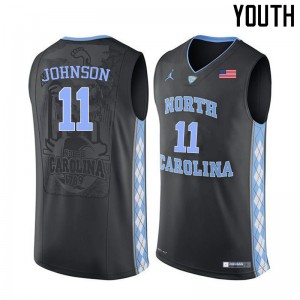 Youth Tar Heels #11 Brice Johnson Black Official Jerseys 822504-297