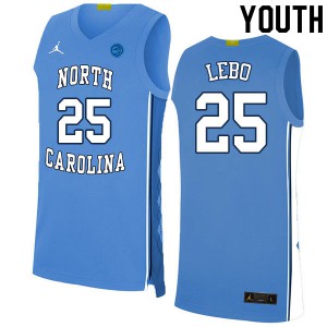 Youth Tar Heels #25 Creighton Lebo Blue NCAA Jersey 263339-630