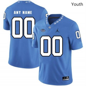 Youth North Carolina #00 Custom Carolina Blue Jordan Brand Official Jersey 284026-238