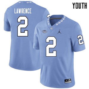 Youth University of North Carolina #2 Des Lawrence Carolina Blue Jordan Brand College Jersey 739334-532