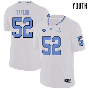 Youth North Carolina Tar Heels #52 Jahlil Taylor White Jordan Brand Alumni Jerseys 354747-474