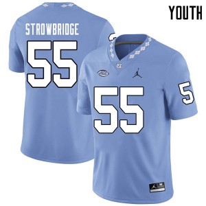 Youth North Carolina #55 Jason Strowbridge Carolina Blue Jordan Brand High School Jersey 133351-699