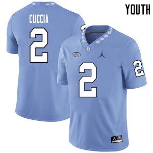Youth North Carolina #2 Jesse Cuccia Carolina Blue Jordan Brand High School Jerseys 984321-956