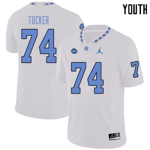 Youth UNC Tar Heels #74 Jordan Tucker White Jordan Brand NCAA Jerseys 990960-429