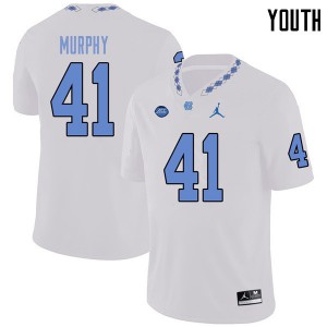Youth UNC #41 Kyle Murphy White Jordan Brand College Jersey 827516-996