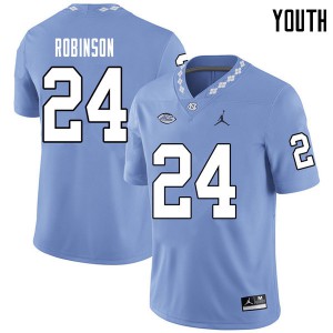 Youth University of North Carolina #24 Malik Robinson Carolina Blue Jordan Brand Stitch Jerseys 773855-744