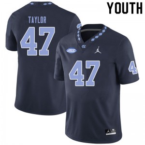Youth North Carolina #47 Noah Taylor Black Jordan Brand NCAA Jersey 328663-283
