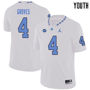 Youth North Carolina Tar Heels #4 Rontavius Groves White Jordan Brand Alumni Jerseys 492387-601
