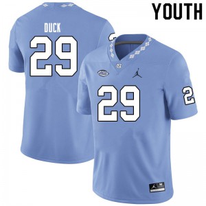 Youth University of North Carolina #29 Storm Duck Blue Jordan Brand Official Jerseys 278968-339