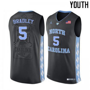 Youth UNC Tar Heels #5 Tony Bradley Black NCAA Jersey 245488-713
