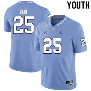 Youth North Carolina #25 Tre Shaw Blue Jordan Brand College Jerseys 494916-309