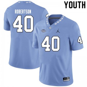 Youth University of North Carolina #40 William Robertson Blue Jordan Brand High School Jersey 758066-474