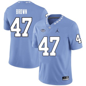 Mens North Carolina #47 Zach Brown Carolina Blue Jordan Brand College Jersey 695356-809